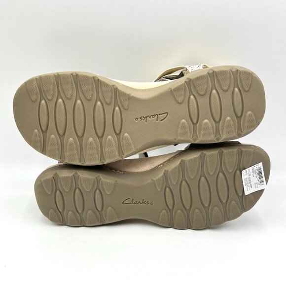 Clarks Womens Size 10M Amanda Step Olive Green Suede Leather Sandals Shoes - Picture 8 of 11